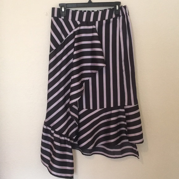 a new day Dresses & Skirts - A new day striped asymmetrical skirt
